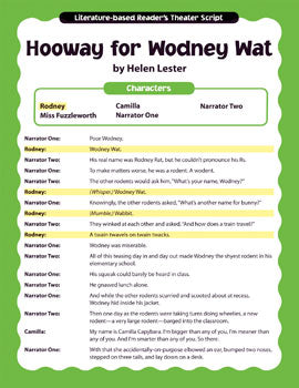 Hooway for Wodney Wat Readers Theater Scripts