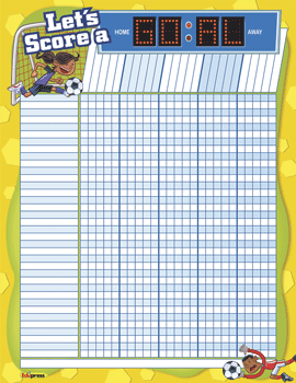 Let's Score a Goal Incentive Wall Chart