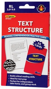 Text Structure Reading Comprehension Practice Cards Level 3.5-5.0