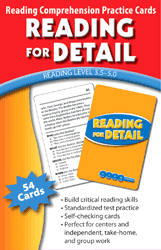 Reading For Detail Practice Cards Blue Level (3.5-5.0)