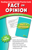 Fact or Opinion Practice Cards Red Level (2.0-3.5)