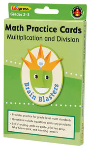 Brain Blasters Math Practice Cards Multiplication & Division Grad