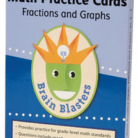 Brain Blasters Math Practice Cards Fractions Grades 2-3