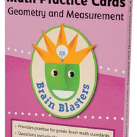 Brain Blasters Math Practice Cards Geometry & Measurement 4-5