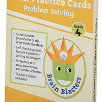 Brain Blasters Math Problem Solving Cards Grade 4