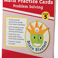 Brain Blasters Math Problem Solving Cards Grade 5