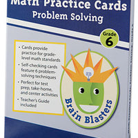 Brain Blasters Math Problem Solving Cards Grade 6