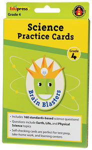 Brain Blasters Science Practice Cards Grade 4