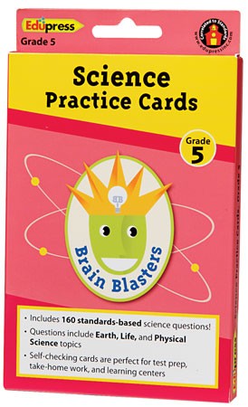 Brain Blasters Science Practice Cards Grade 5