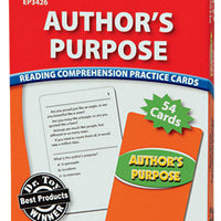 Author's Purpose Reading Comprehension Practice Cards 5.0-6.5