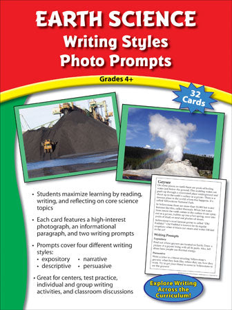 Earth Science Writing Styles Photo Prompts Grades 4+