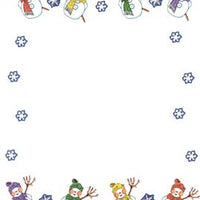 Snowman Decorated Design Paper