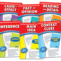 Reading Comprehension Practice Cards Set 2 (Level 3.5-5.0) Set of 6