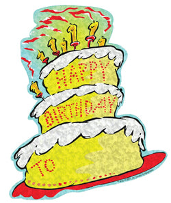 Dr. Seuss Happy Birthday Sparkle Cut-Out 5"
