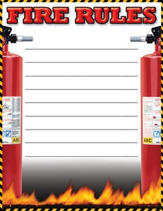 Fire Rules Chart Laminated