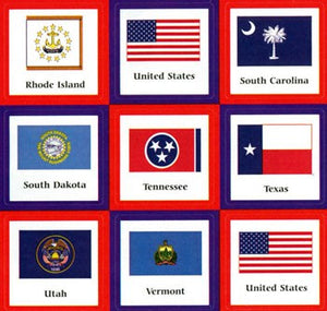 State Flag Shaped Stickers
