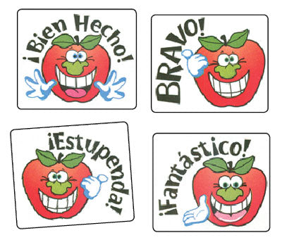 Big Red Apples Stickers Spanish (Las Manzanas Rojas)