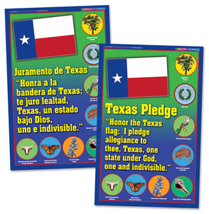 Texas Pledge in English & Spanish Poster Set