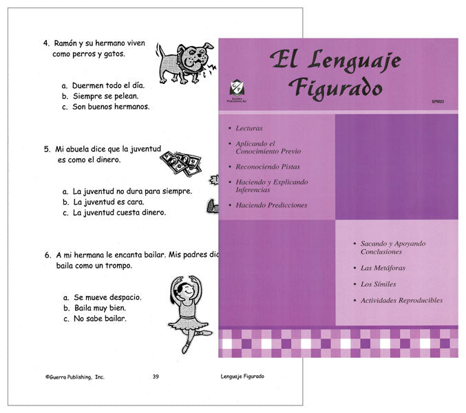 Figurative Language Spanish Reproducible