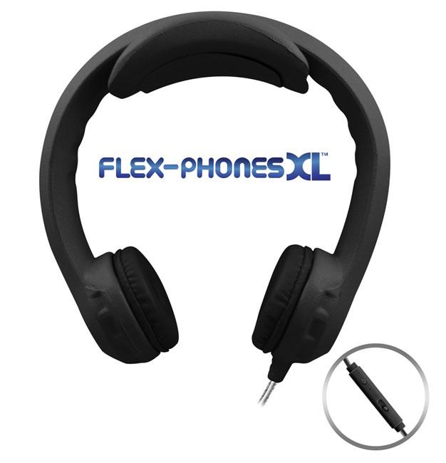 Flex-PhonesXL™ Black Headphones