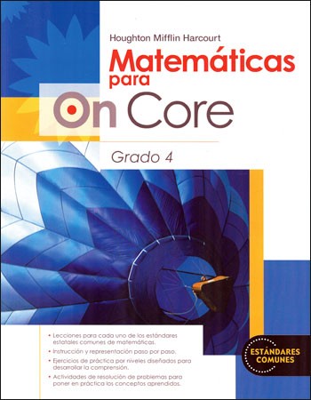 On Core Math Grade 4 Spanish Student Edition