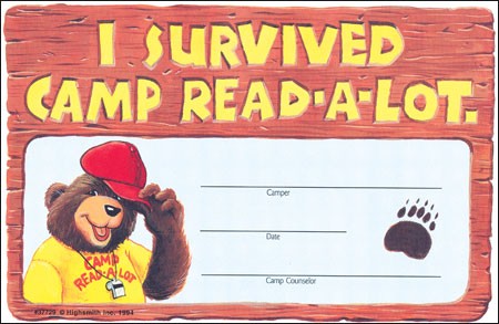 I Survived Camp Read-A-Lot Reading Certificate