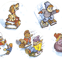 Snow is Falling Stickers