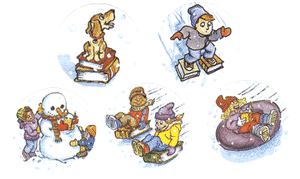 Snow is Falling Stickers