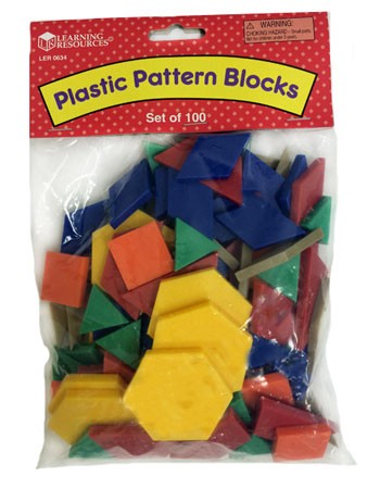 Pattern Blocks 100 Standard Plastic