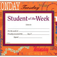 Students of the Week Certificate