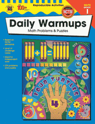Daily Warmups: Math Problems & Puzzles Book Grade 1