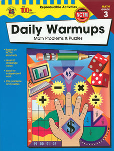Daily Warmups: Math Problems & Puzzles Book Grade 3