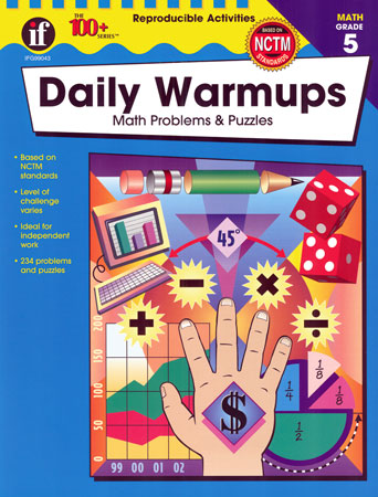 Daily Warmups: Math Problems & Puzzles Book Grade 5