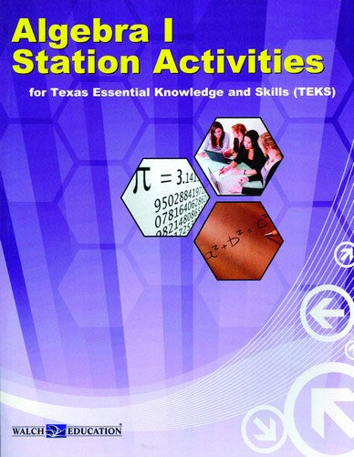 Math Station Activities for TEKS Math Algebra 1 Book