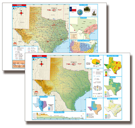 Texas Deskpad Maps