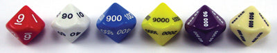 Place Value Dice - set of 6