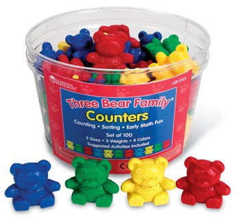 Teddy Bear Counters 102 in 6 Colors