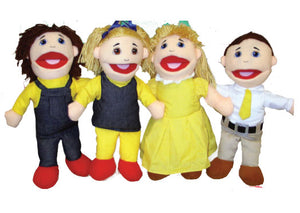 WHITE FAMILY PUPPETS Set of of 4