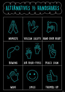 Alternatives to Hand Handshakes Poster Laminated