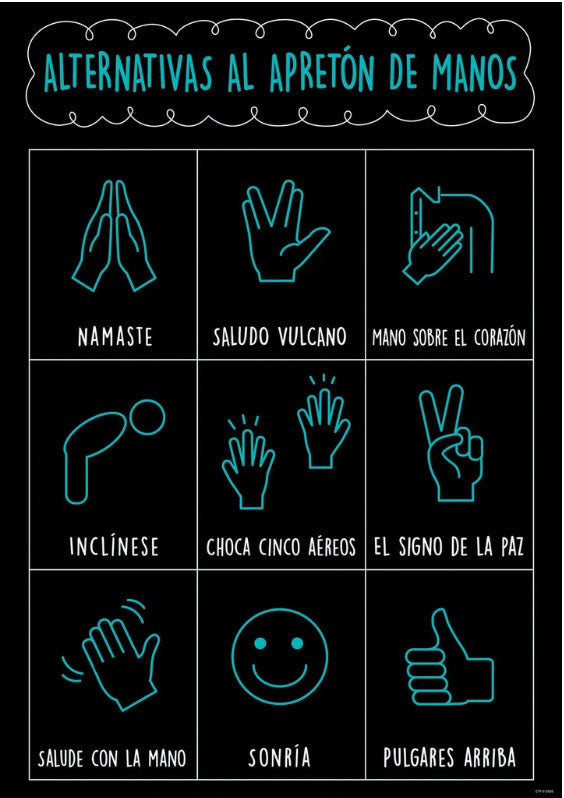 Alternatives to Handshakes Spanish Poster