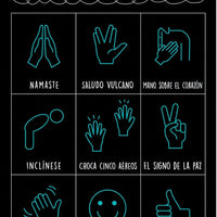 Alternatives to Handshakes Spanish Poster Laminated