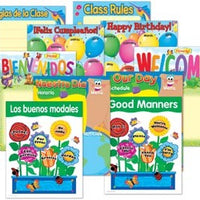 Classroom Helper Charts Set in English and Spanish Set of 8