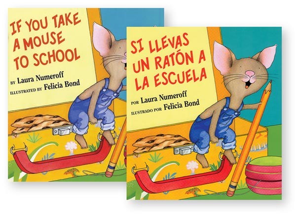 If You Take a Mouse to School Spanish and English Book Set