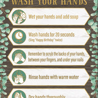 Wash Your Hands Chart Laminated