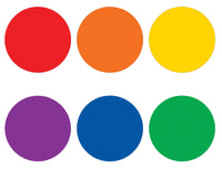 Colorful Circle Carpet Markers 4"
