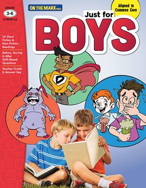 Just for Boys: Reading Comprehension Book Grades 3-6