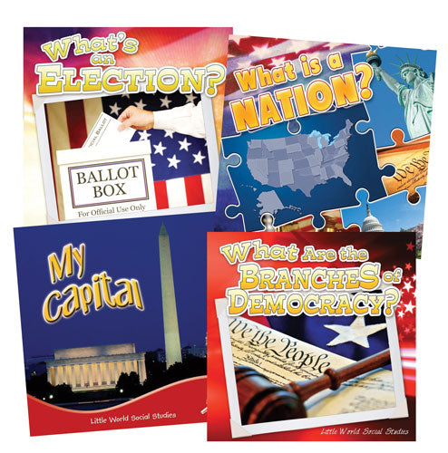 Little World Social Studies: Government English Paperback Book Set OF 4
