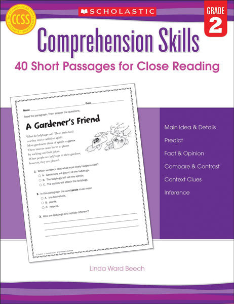 Comprehension Skills: 40 Short Pass For Close Rdg Gr 2