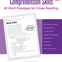 Comprehension Skills: 40 Short Pass/Close Rdg Gr 5