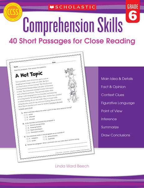 Comprehension Skills: 40 Short Pass/Close Rdg Gr 6